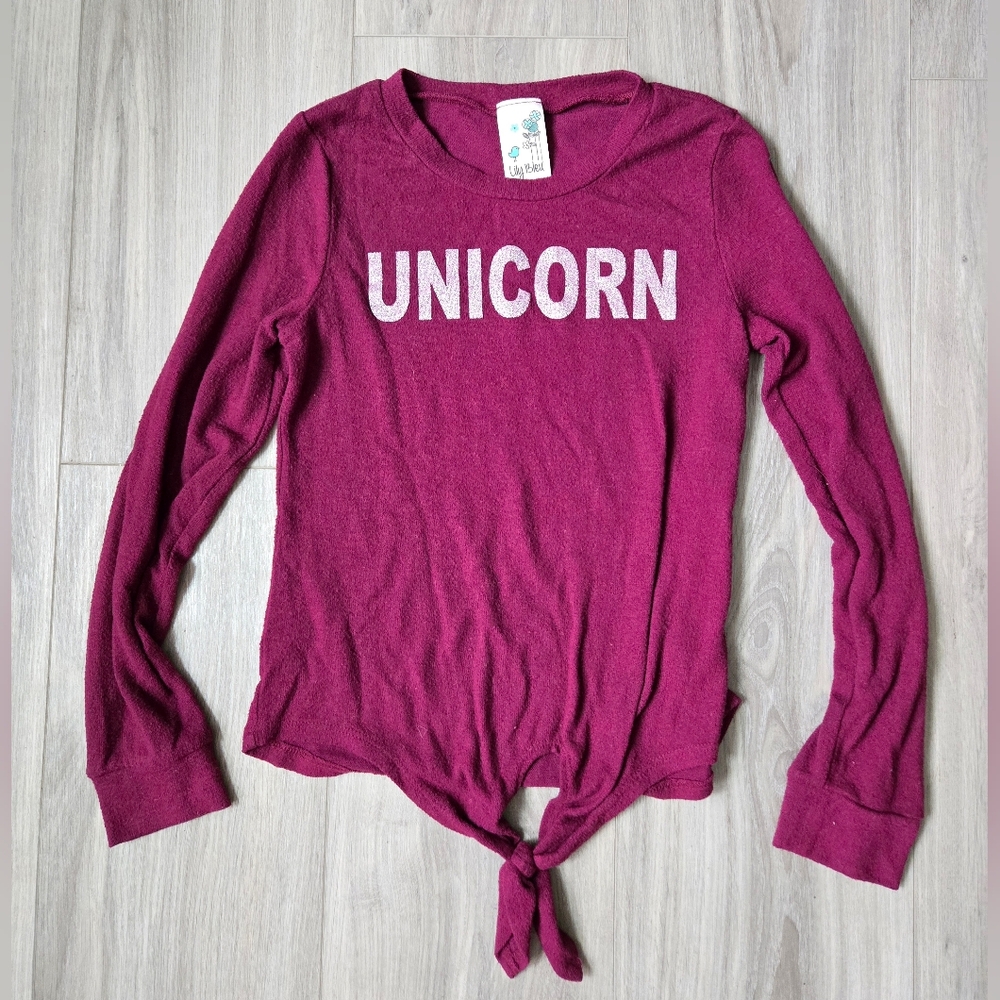 Lily Bleu Girls Maroon Top